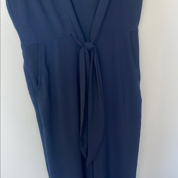 VINCE CAMUTO Womens Sleeveless Tie Waist Jumpsut Navy Blue Size S - Picture 3 of 9